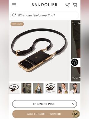 BANDOLIER HAILEY PHONE CASE W CHARM WRISTLET IPHONE 17 pro